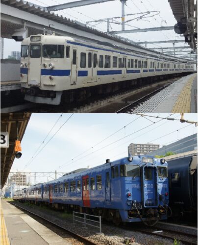キハ66系と415系鋼製車